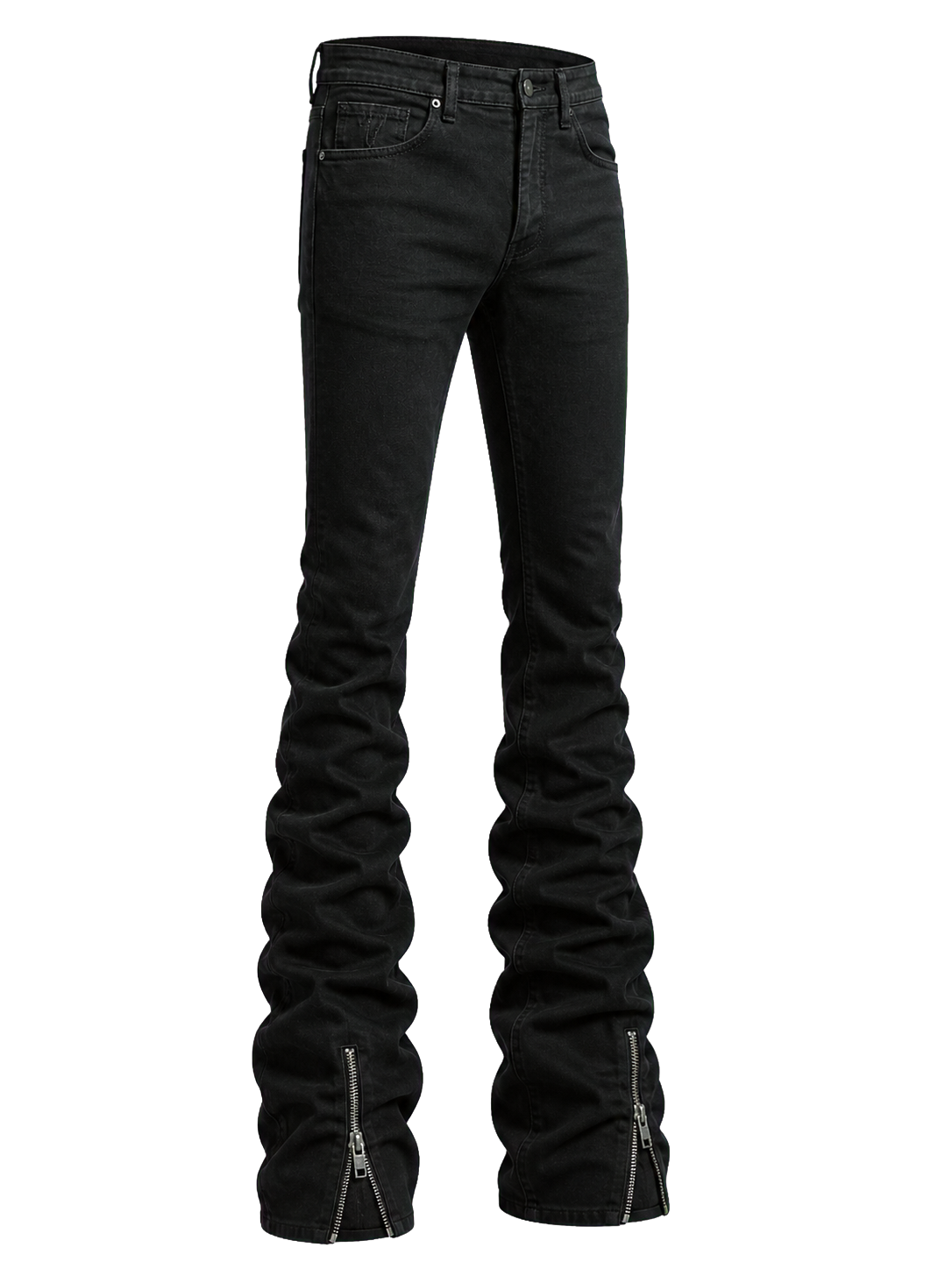 STACKED ZIP DENIM